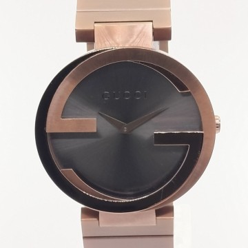 1円〜【良品】GUCCI グッチ INTERLOCKING インターロッキング ブラウン YA133317 ユニセックス腕時計