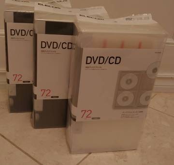 ELECOM DVD/CD ディスクファイルケース　72枚収納　3個セット　送料無料