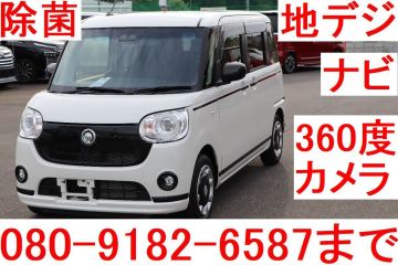 限定車　GブラックアクセントリミテッドSA3　ムーヴキャンバス　360度カメラ　両側パワスラ　車検２年　値上げ前にサービスでどうぞ　