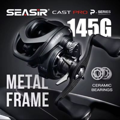 【新品】Seasir P キャスト プロ 145グラム BFS ベイトキャスティング釣りリール超軽量メタルフレーム CAST PRO 左ハンドル