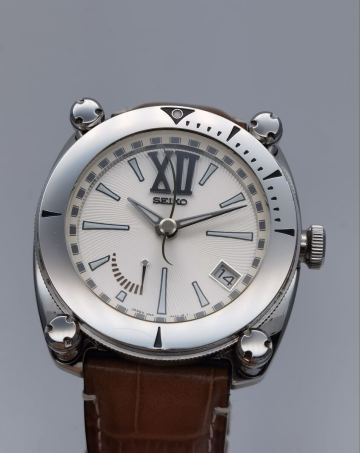 中古 保証書付き セイコー SEIKO ガランテ SBLA009 5R65-0AA0 パワーリザーブ スプリングドライブ デイト SS メンズ 自動巻き 腕時計