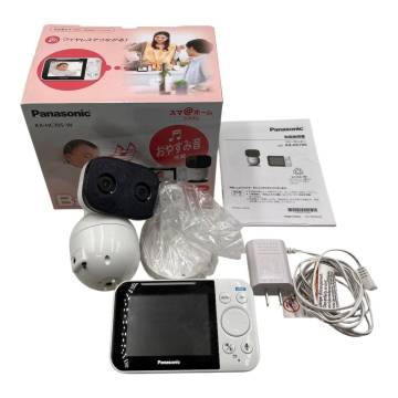 ■1円スタート Panasonic ベビーモニター KX-HC705-W スマ@ホーム カメラ モニターセット ACアダプター付 動作確認済