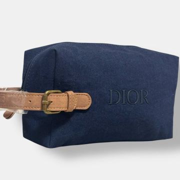 1円~ 新品未使用 Christian Dior ディオール セカンドバッグ クラッチバック ポーチ ハンド デニム ジッパー ビジネス メンズ ネイビー 紺