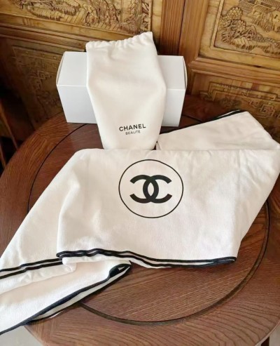 【入手困難】本物 新品 CHANEL スキンケア 正規ノベルティ ココマーク入り 大判タオル ブランケット ひざ掛け バスタオル インテリア