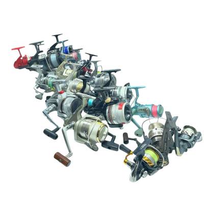 【1円スタート】 スピニングリール ダイワ シマノなど 20個まとめ 全体的に状態が悪い