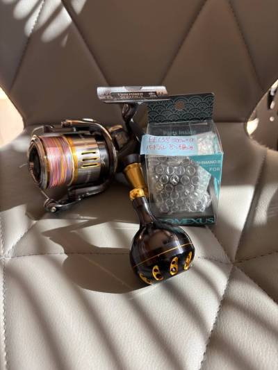 美品　シマノ 15 ツインパワーSW4000XG ハンドルノブ社外　PEライン新品　1.5号　8編み　300m 売り切り