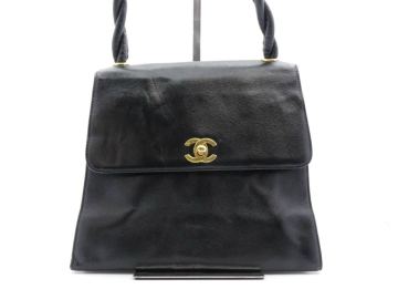 〇5133 CHANEL シャネル キャビアスキン ココマーク ターンロック ツイスト ショルダー バッグ