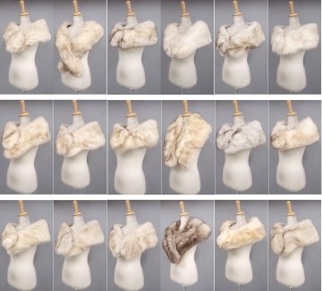 まとめて【 白系FOX １８点セット 】高級毛皮 フォックス ショール(ストール) １８本組◆SAGA・成人式 和装 着物 等 ◆同梱不可 ◆S176