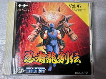 美品PC Engine Vol.47　 忍者龍剣伝　HuCARD　一式　1988年　TECMO　1992年　HUDSON SOFT