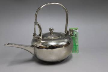 時代　純銀製　銀瓶・銚子　666g　古美術品（材質不明）