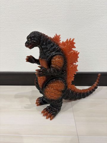 マーミット ゴジラ ソフビ フィギュア 約23cm クリアオレンジ&times;ブラック ラメ入り 怪獣