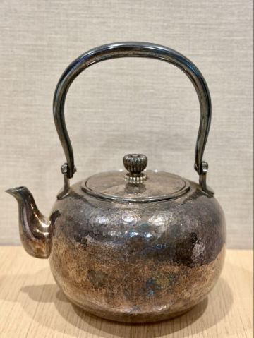 純銀 約404g 真作 茶道具 銀瓶 純銀刻印