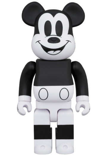 【1円スタート】未開封 BE@RBRICK ミッキーマウス B&W 2020 ver. 1000% MEDICOM TOY 正規品 輸送箱付 希少 ベアブリック白黒デッドストック