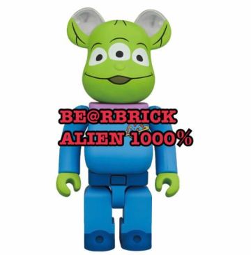 【1円スタート】新品 ベアブリック トイストーリー エイリアン 1000% BE@RBRICK TOY STORY AILEN フィギュア デッドストック MEDICOM TOY