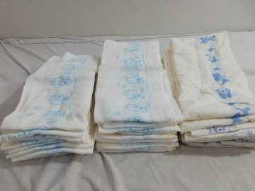 布おむつ ドビー織り さらし まとめ売り 30枚 輪おむつ 動物柄 レトロ おしめ リメイク