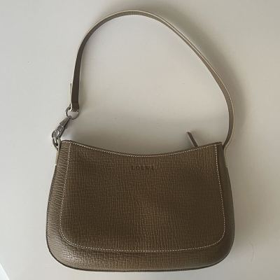 LOEWE ロエベ ロゴ レザー ショルダーバッグ アクセサリーポーチ レディース ブラウン系 