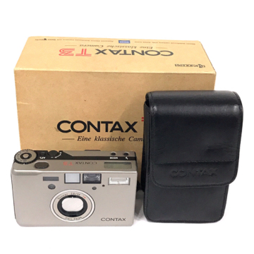 1円 CONTAX T3 Carl Zeiss Sonnar 2.8/35 T* コンタックス コンパクトカメラ 通電確認済み ケース 元箱付き Y295000