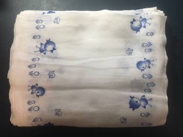【大人用 布おむつ】ドビー織 ひよこ柄 藍 10枚 約80㎝&times;33㎝【新品未使用 