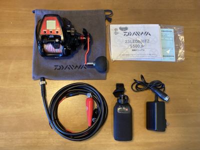 ダイワ 23 レオブリッツ S500JP 電動リール　小型バッテリー付き 極上品