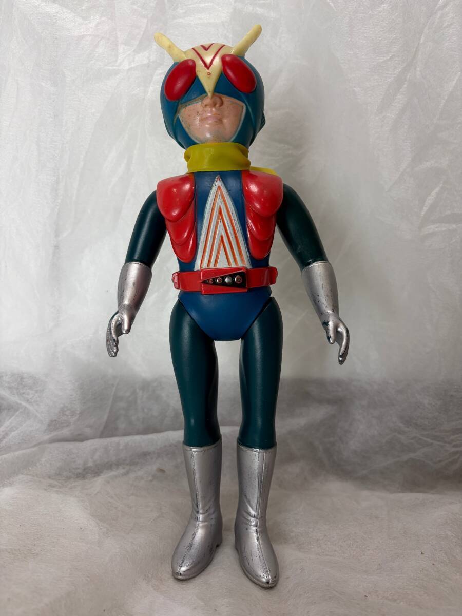  旧バンダイ 仮面ライダー ライダーマン スタンダードサイズ ソフビ 70年代 当時物 昭和レトロ 東映