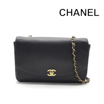 1円 美品 CHANEL シャネル ダイアナ ココマーク レザー ターンロック チェーン ショルダー バッグ 鞄 かばん レディース ブラウン a9001