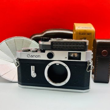 K78 防湿庫保管品 Canon CAMERA P P型 ポピュレール FLASH UNIT model V フィルムカメラ レンジファインダー ボディ 動作品 1円～ キャノン