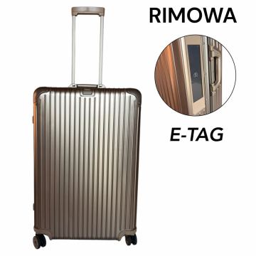 1円 希少 リモワ RIMOWA トパーズ チタニウム 98L 4輪 アルミ スーツケース 電子タグ E-Tag シャンパンゴー