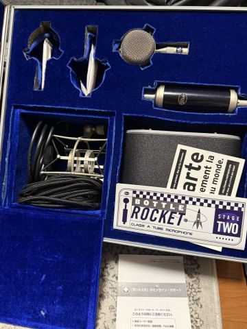1円スタート【希少 廃盤】blue MIC Bottle Rocket Stage 2 チューブマイク 真空管 ボトルマイク ブルー カプセル コンデンサーマイク 