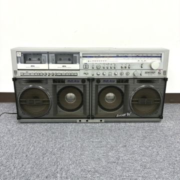 A042-CH20-798 SHARP シャープ 大型ラジカセ GF-919 THE SEARCHER-W ラジオカセットデッキ ヴィンテージ 通電確認済み DA