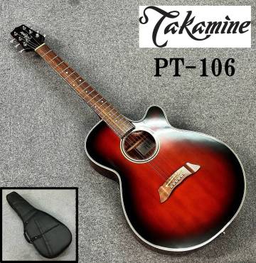 比較的良品 Takamine タカミネ PT-106 エレアコ アコースティックギター サンバースト ミドルケース付き