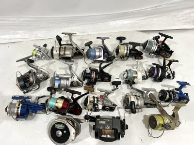 釣りリール 大量セット 18点まとめ売り DAIWA / RYOBI 他 スピニング・電動リール・ベイト ダイワ リョービ 釣り具