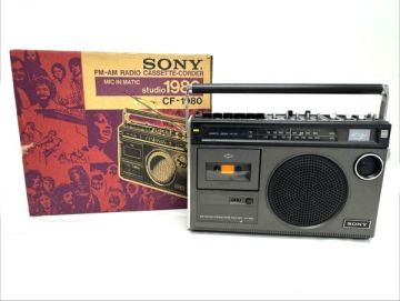 当時物 SONY CF-1980 ラジオカセットテープレコーダー ラジカセ ソニー 箱付