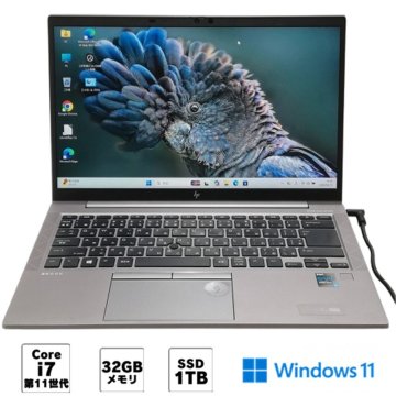 1円~ 中古美品 Wi-Fi有 ノートパソコン hp ZBook Firefly 14 G8 Core i7 1185G7 32GB 1TB 高速SSD搭載 無線LAN カメラ Windows11 Office済