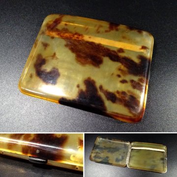 敬逢 アンティーク 本鼈甲 本べっ甲造 シガレットケース シガーケース 煙草入れ 喫煙具 TAB8