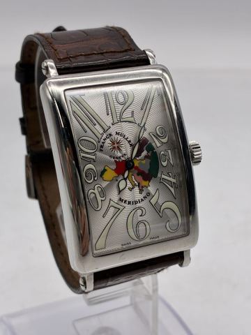 F【500円スタート】FRANCK MULLER ロングアイランド メリディアーノ 1000SC 世界地図 限定100本 No.91 箱保証書付 メンズ 自動巻