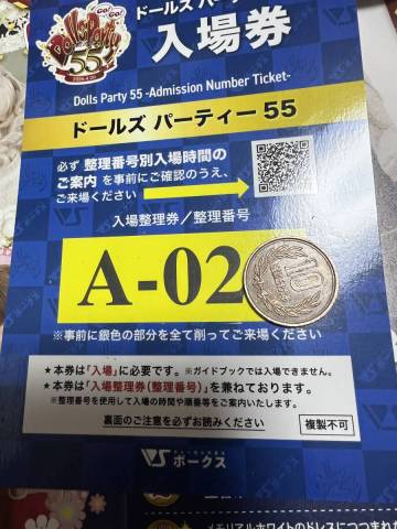【A02x】ドールズパーティー55 ガイドブック　入場券　A02xドルパ55