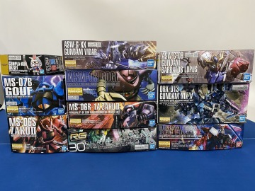 未組立 【プラモデル】 ガンダム MG　RGなど 10箱セット　機動戦士ガンダム　グフ　ザク　ゴッグ　UC　Mk-V など (3395)