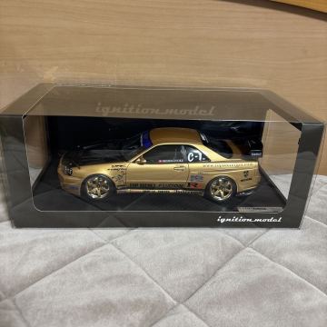 【1円スタート】イグニッションモデル 1/18 TOP SECRET 34GT-R BNR34(ゴールド) [IG3847] ignition model トップシークレット スカイライン