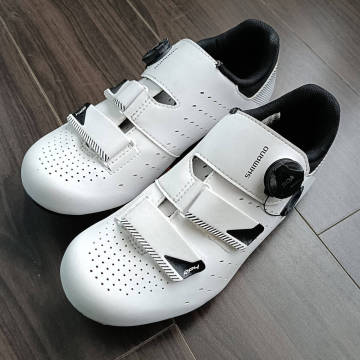 SHIMANO シマノ ビンディングシューズ SH-RP400 40 25.2cm SPD-SL ホワイト 白 LOOK 互換クリートつき