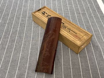 Y06041201茶合 煎茶道具 茶道具 竹彫 竹工芸 茶器 在銘 茶匙