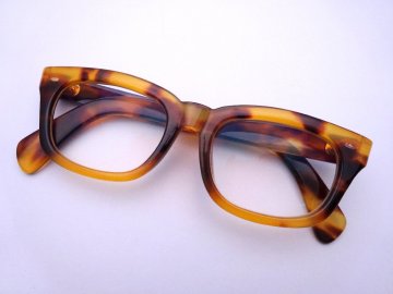 メーカー刻印なし 鼈甲フレーム フルリム 眼鏡 K18刻印有 総重量約45.5g めがね メガネ べっ甲 アイウェア ケース付 1円~　T1440