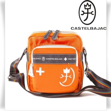 新品1円～★定価2万 CASTELBAJAC カステルバジャック ミニショルダーバッグ 軽量 オレンジ コネクト 正規店本物 ◆9525◆