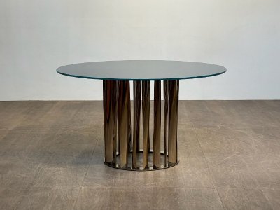 -ph7323｜Cassina 名作 CONTEMPORARY COLLECTION Rodolfo Dordoni 475 BOBOLI/ボボリ ラウンドガラスダイニングテーブル｜カッシーナ B＆B