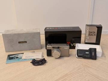 リ灘 【元箱・データバック付】 CONTAX TVSⅡ フィルムカメラ Carl Zeiss Vario-Sonnar 28-56mm F3.5-6.5 T* 高級コンパクトカメラ 現状品