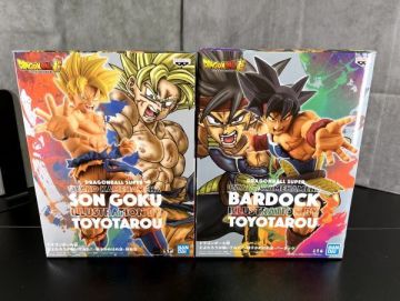 D69【新品未開封】２点セット ドラゴンボール超 とよたろうが描いてみた!! -親子かめはめ波- 孫悟空 & バーダック Dragon ball　かめはめ波