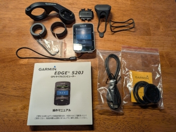 GARMIN 520J EDGE スピードセンサー ケイデンスセンサー付属 GPSサイクルコンピューター ガーミン
