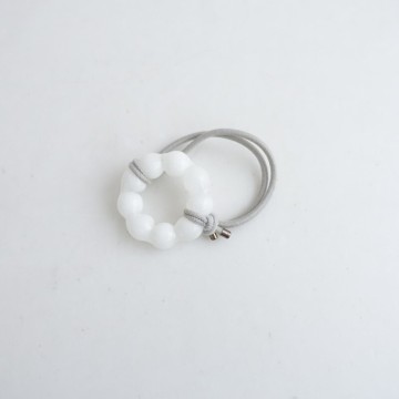 【定価3.3万】シリシリ SIRI SIRI *DOTS ヘアゴム*ホワイトグレーガラスヘアアクセサリー(kac30-2601-156)【12D62】