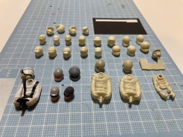 1/24 スロットカー用 ドライバー ヘルメット