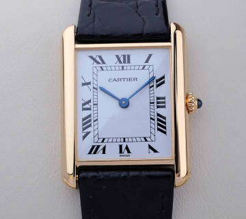 美品 カルティエ タンク ルイ カルティエ 18K ローマン LM Cartier