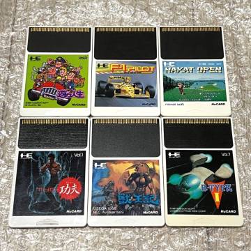 〈動作確認済み〉PCE PC Huカード アールタイプⅠ 獣王記 THE功夫 F-1パイロット 遊々人生 ナグザットオープン PCEngine DUO R RX
